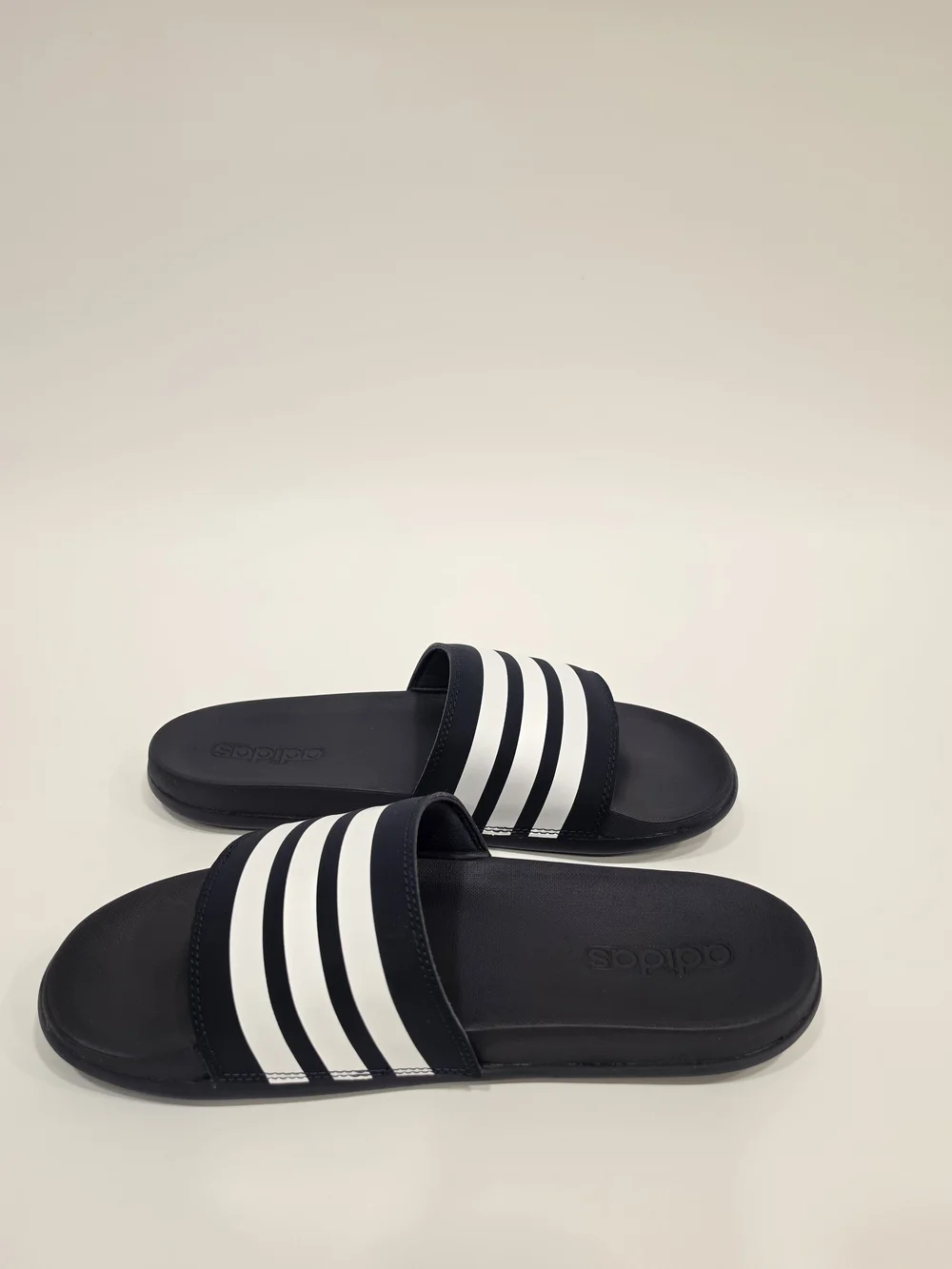 Adidas Adilette Comfort Navy and White Slide Sandals US Mens 10/Womens 11